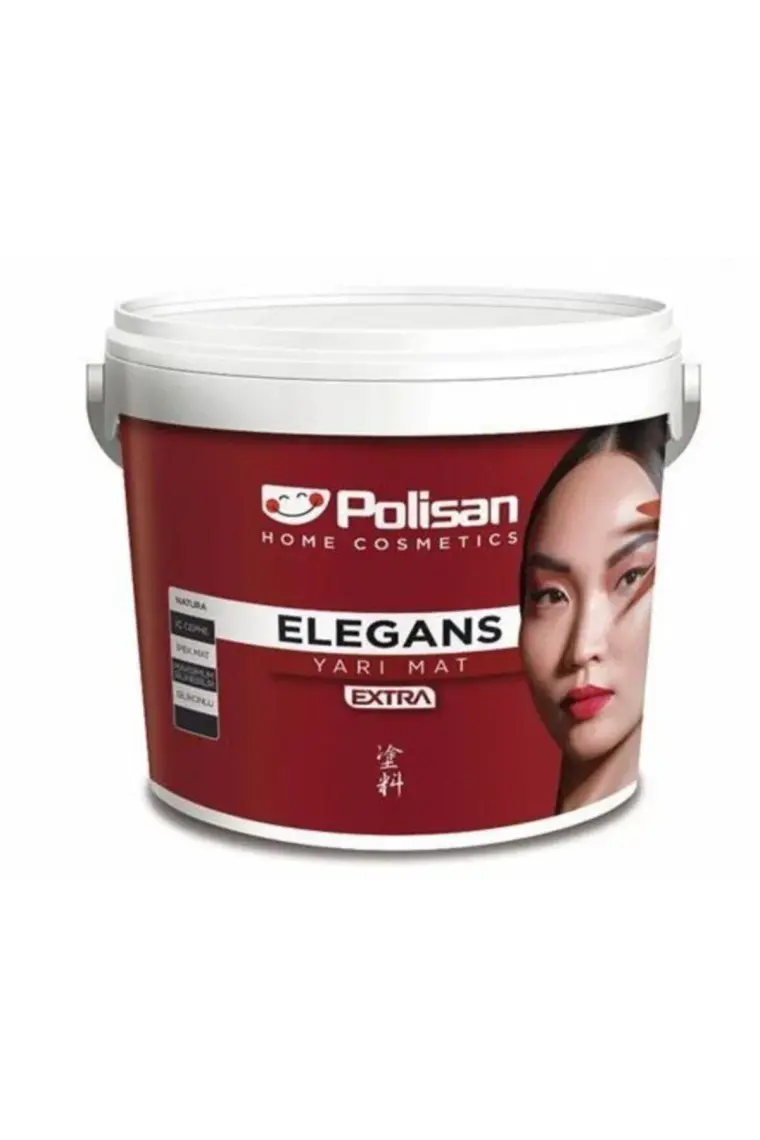 Polisan Elegans Extra Yarı Mat Silikonlu Iç Cephe Boya - 4000-SAKIZ Beyazı Cİ-6201 - 2,5 Lt