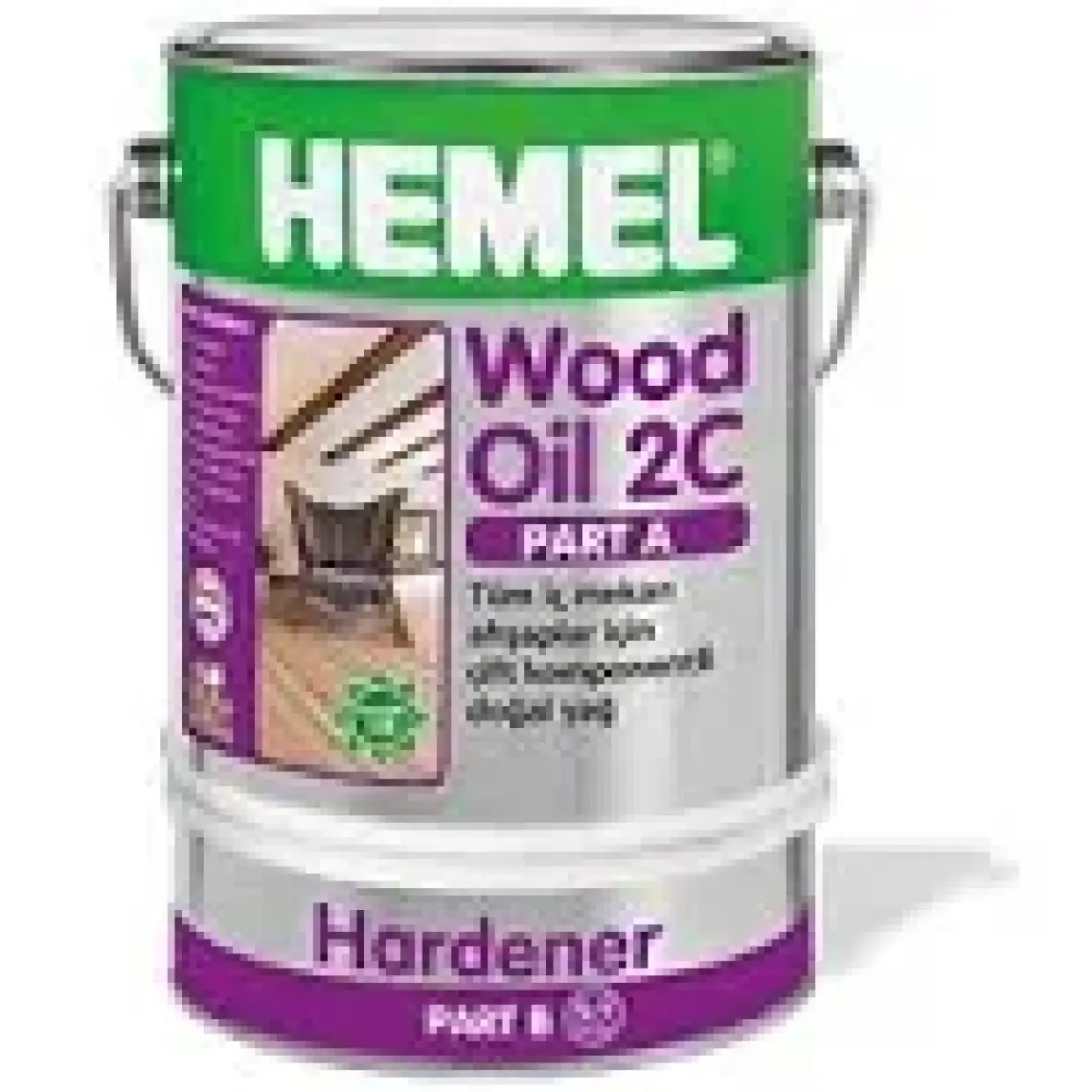 Hemel Wood Oil 2c-Ahşaplar Için Çift Komponentli Yağ Natural-3 Lt