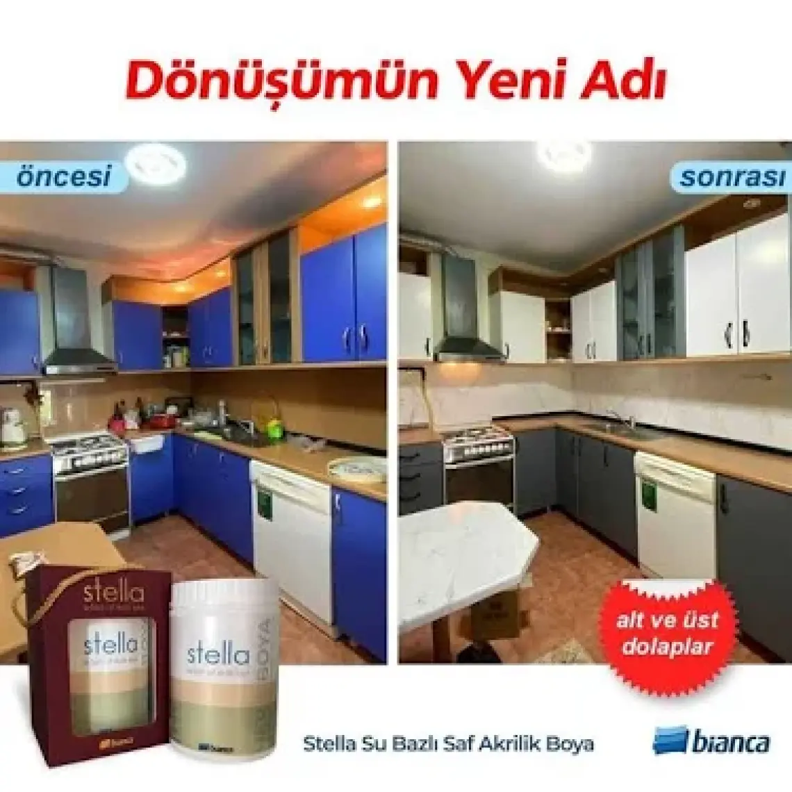 Bianca Stella Su Bazlı Saf Akrilik Boya 0.5 Lt - Krem