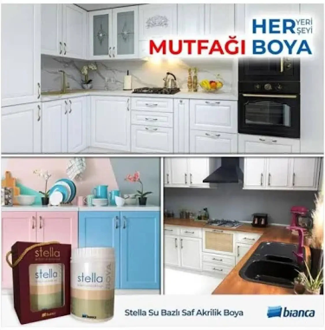 Bianca Stella Su Bazlı Saf Akrilik Boya 0.5 Lt - Krem