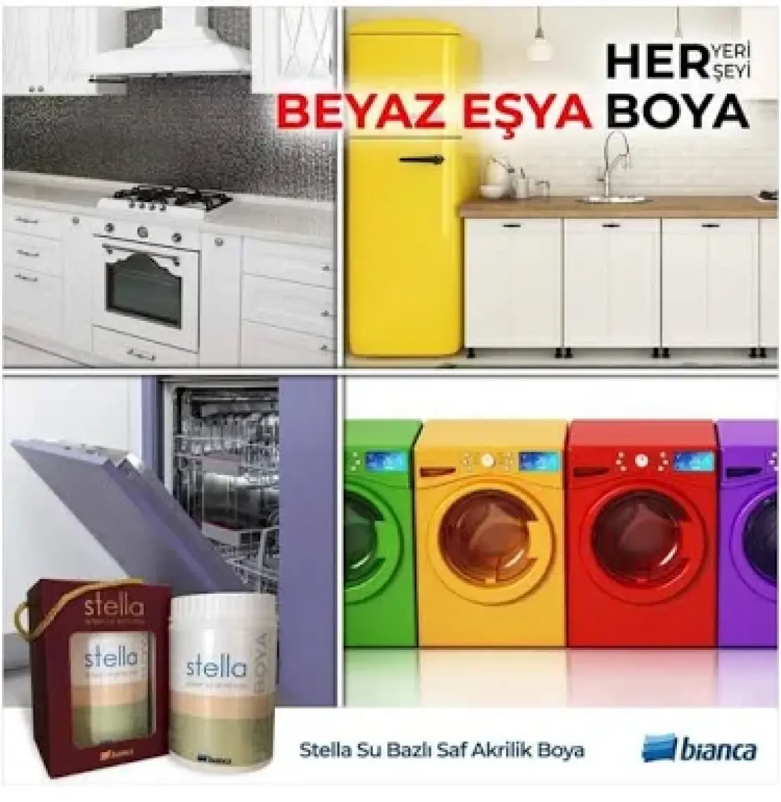 Bianca Stella Su Bazlı Saf Akrilik Boya 0.5 Lt - Krem