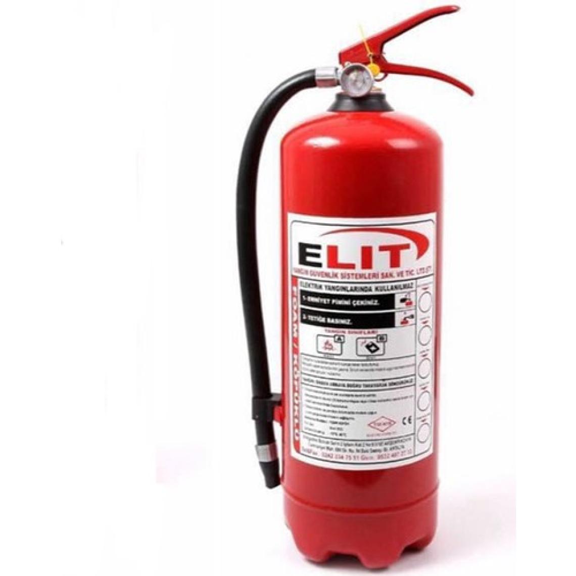 Elit 6 Kg Ruhsata Uygun Köpüklü Yangın Söndürme Tüpü