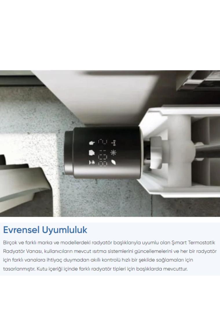 Akıllı Termostatik Radyatör Vanası Bluetooth Bağlantılı ve Isı Kontrolü
