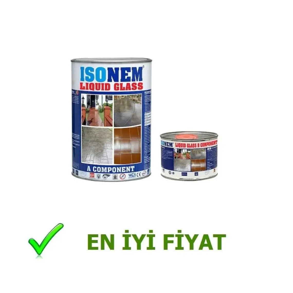 İsonem Şeffaf Sıvı Cam Su Yalıtım Kaplaması - Yüksek Kimyasal ve Fiziksel Dayanıklılıkta Epoksi, 4 Kg