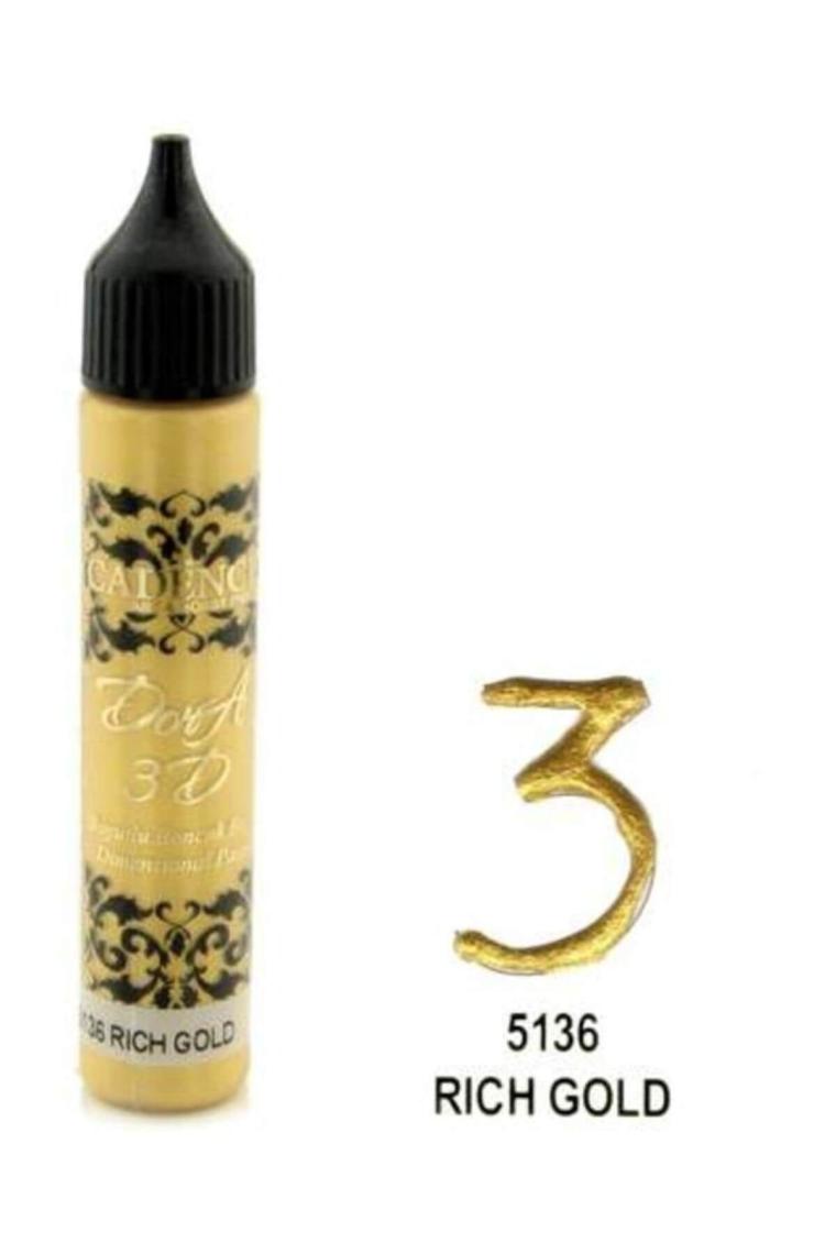 5136 Dora 3d Boyutlu Boncuk Boya 5136 Rıch Gold