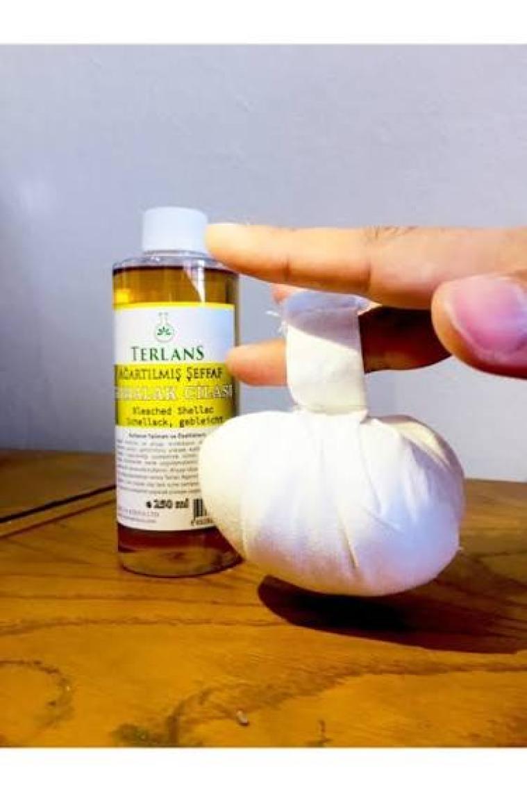 Terlans Doğal Ahşap Cila Seti Ağartılmış ŞEFFAF GOMALAK & KETEN YAĞI 250 ml