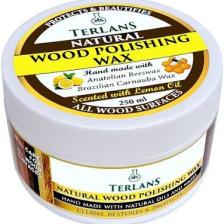 Terlans Doğal Ahşap Koruyucu Parlatıcı Vaks, 250 ml Üstün Koruma + Mikrofiber Bez Natural Wood Polishing Wax