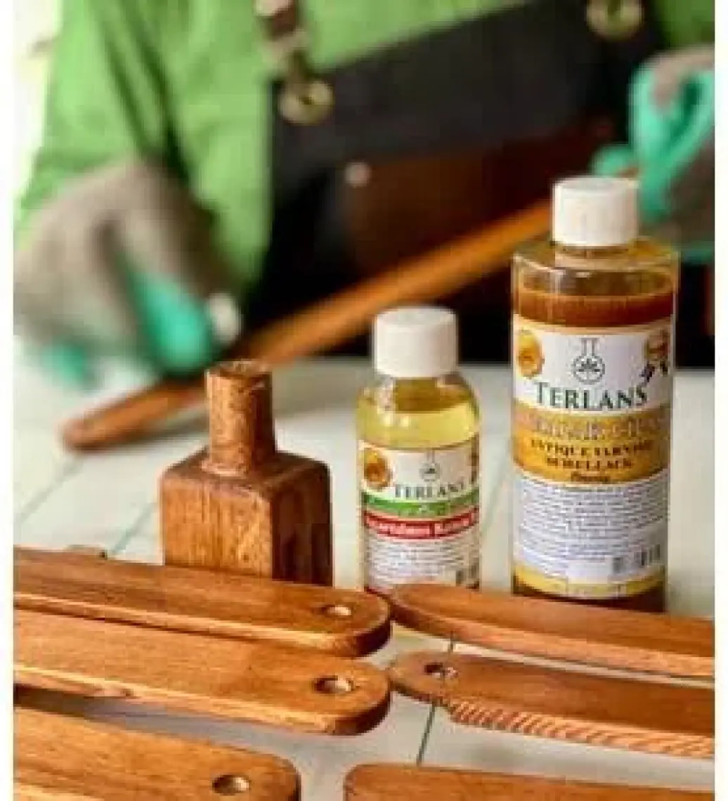 Terlans Doğal Ahşap Cilası Gomalak 1000 ml Shellac + Sürme Topu