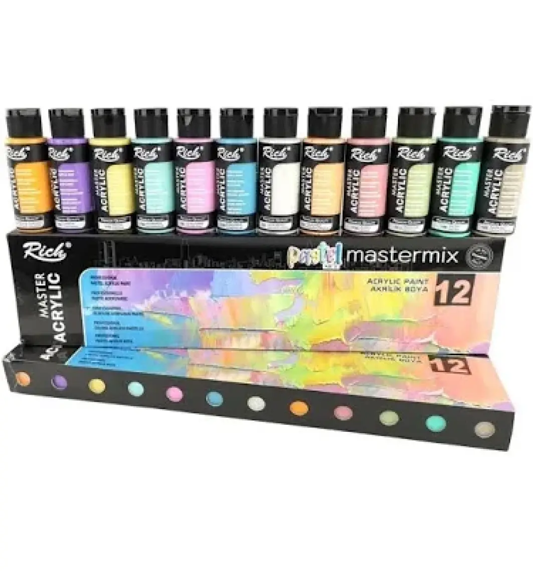 Mastermix Akrilik Boya Pastel Renkler 12x60cc
