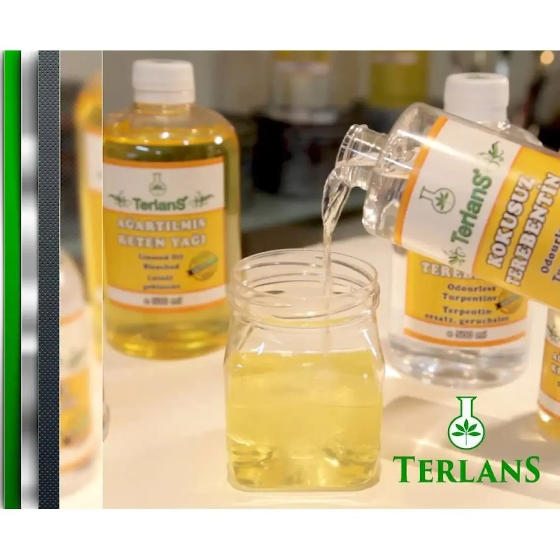 Terlans Kokusuz Terebentin 1000 Ml Tamamen Kokusuz