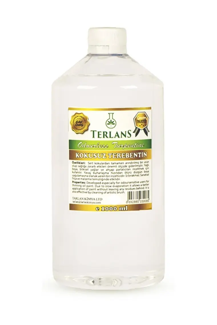 Terlans Kokusuz Terebentin 1000 Ml Tamamen Kokusuz
