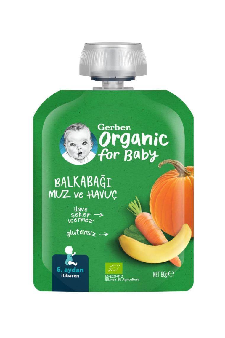 Organik Muzlu Ve Havuçlu Balkabağı Püresi 90 gr