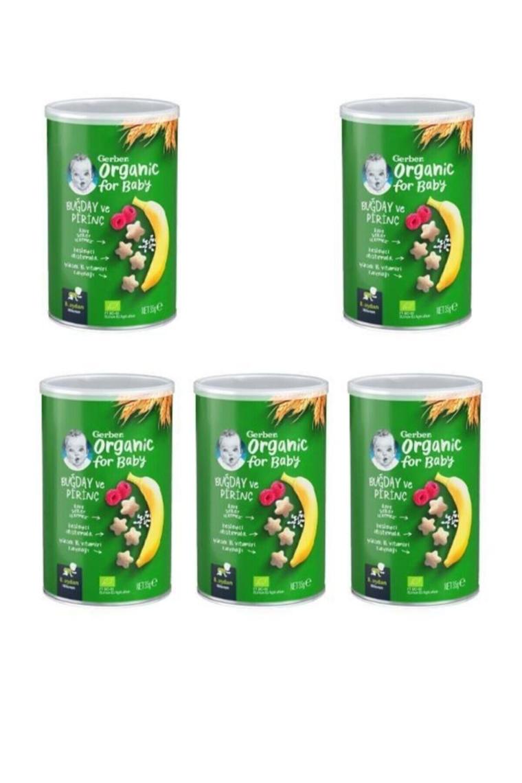 Organik Pirinçli Buğdaylı Muzlu Bebek Atıştırmalığı 35g X 5