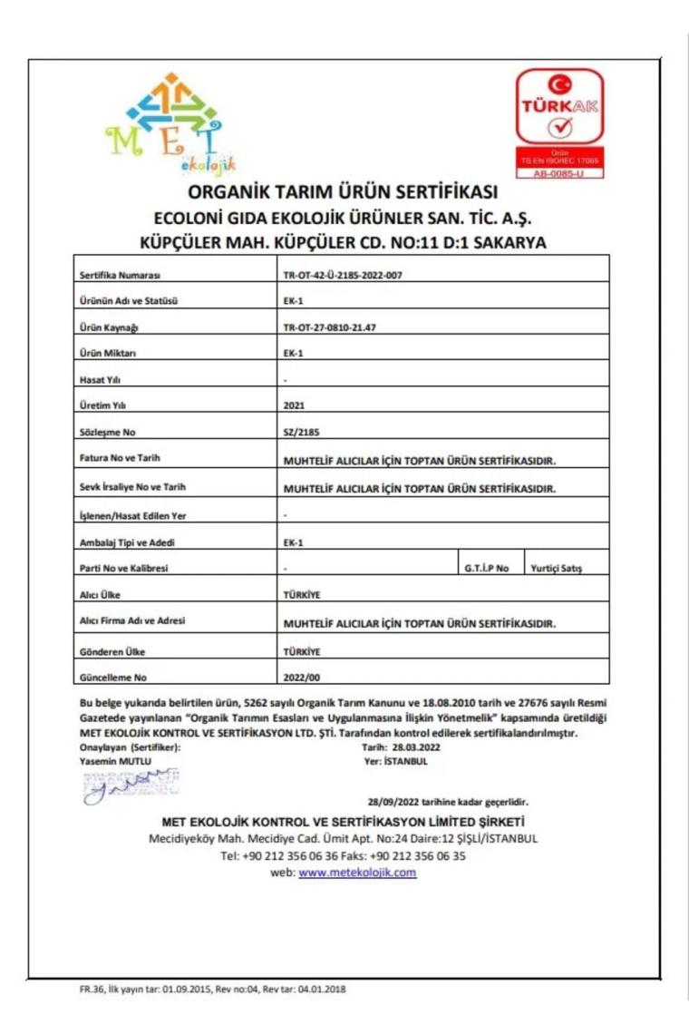 Organik Karışık Sebzeli Tam Buğday Şerit Makarna Linguine 200 Gr +7ay