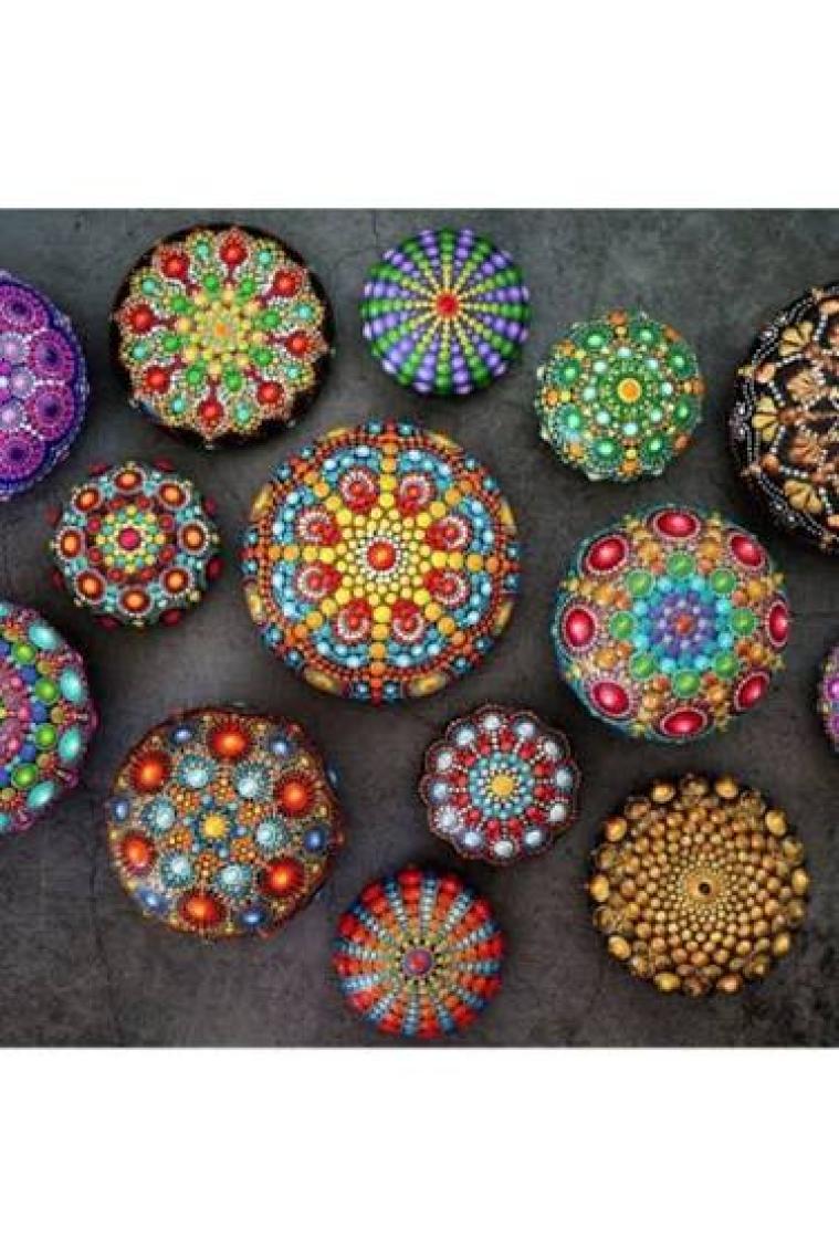 Dot Kalemi 5’li Takım Metal Başlıklı Farklı Büyüklüklerde Mandala Kalemi Taş Ahşap Dot  Kalemi