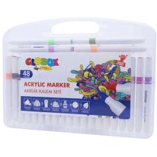 Akrilik Marker Kalem Seti 48 Renk