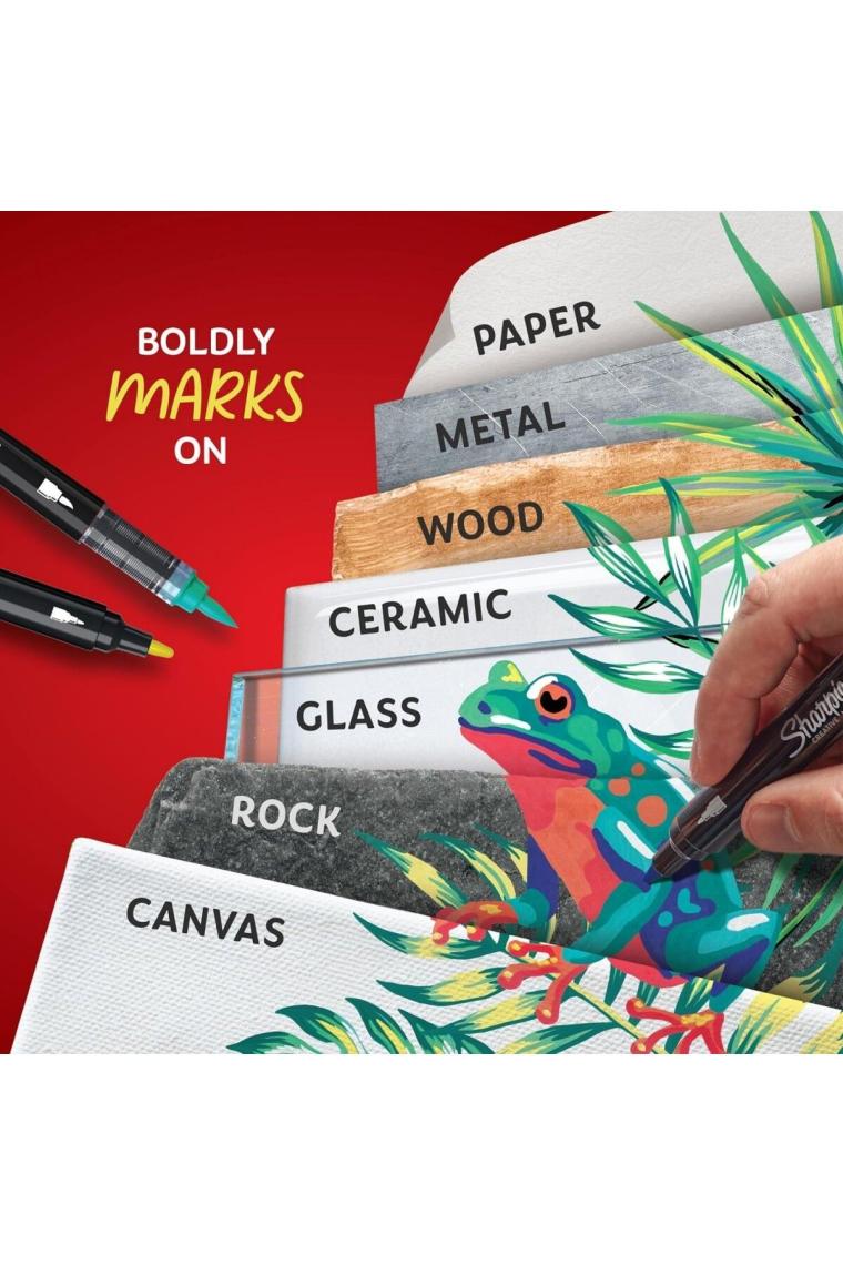 Sharpie Kreatif Marker Fırça Uçlu 5'li Akrilik Kalem Seti 2201182