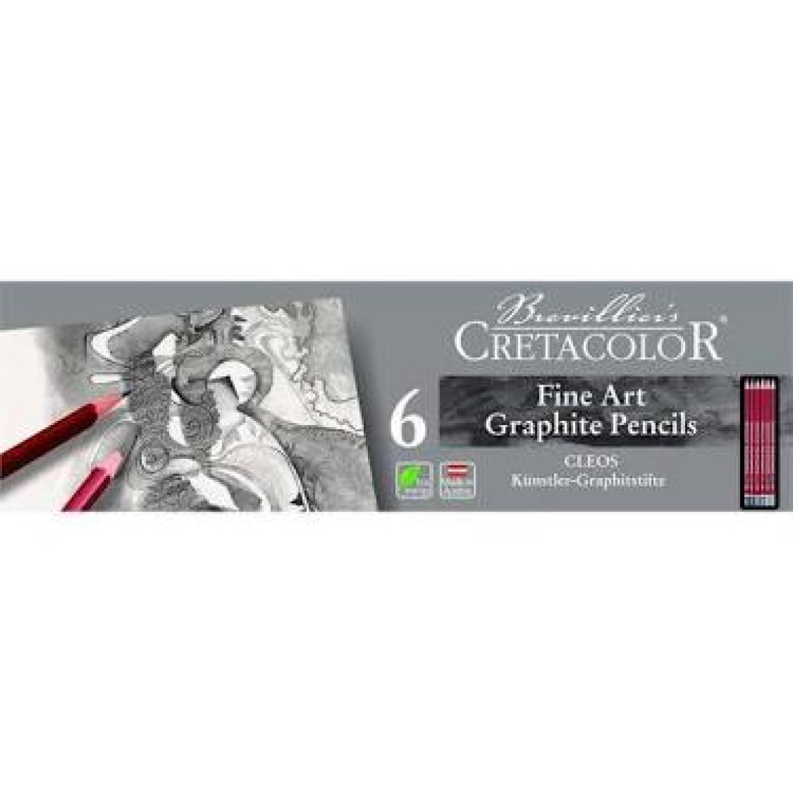 Cretacolor Fine Art Graphite Dereceli Karakalem Eskiz Çizim Seti Metal Kutu 6'lı