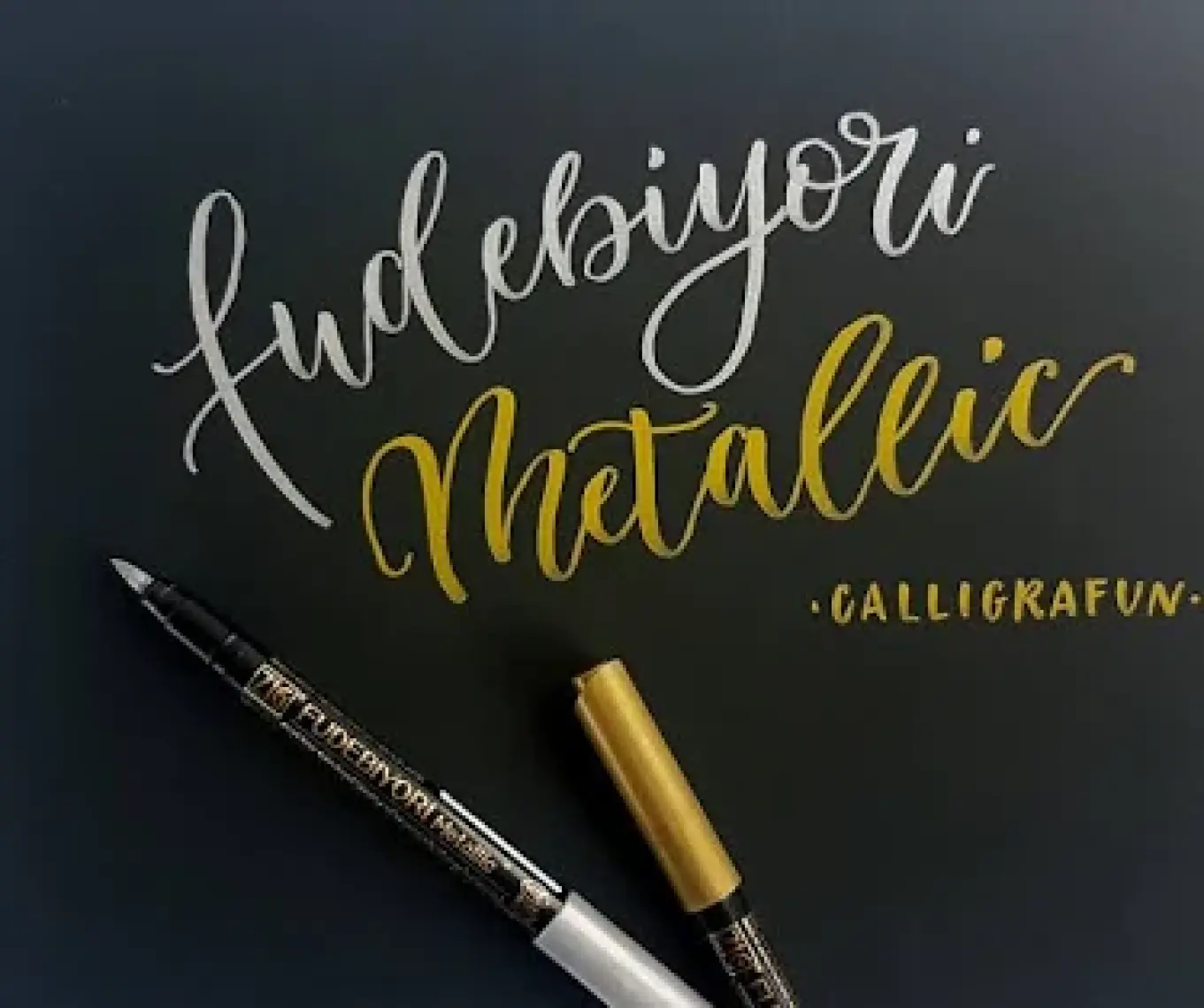 Zig Fudebiyori Metallic Brush Marker Yeşil