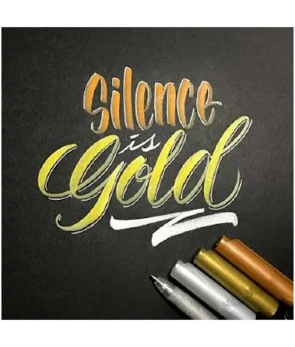 Zig Fudebiyori Metallic Brush Marker Yeşil