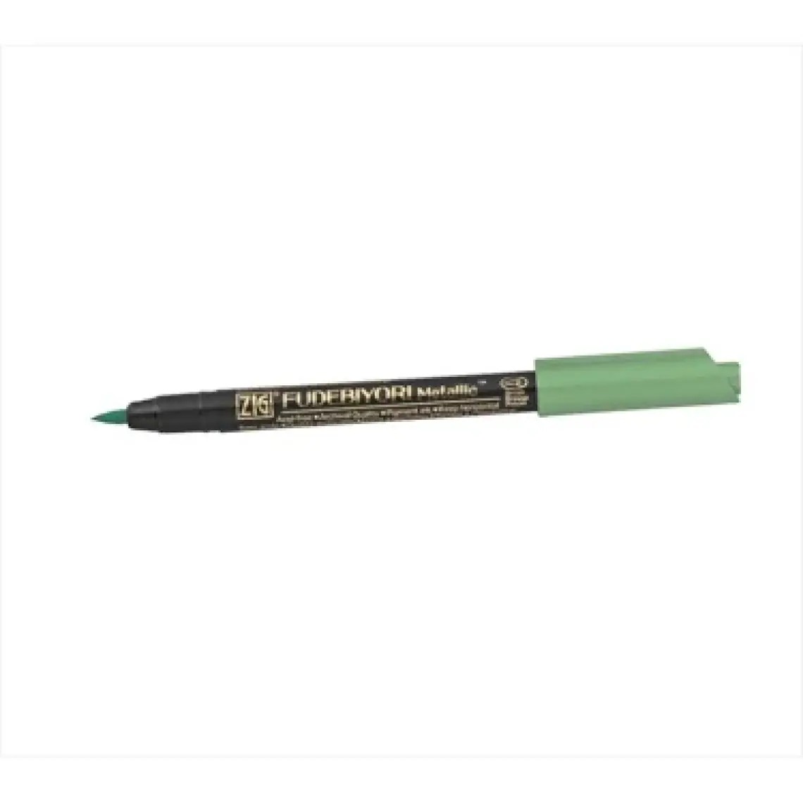 Zig Fudebiyori Metallic Brush Marker Yeşil