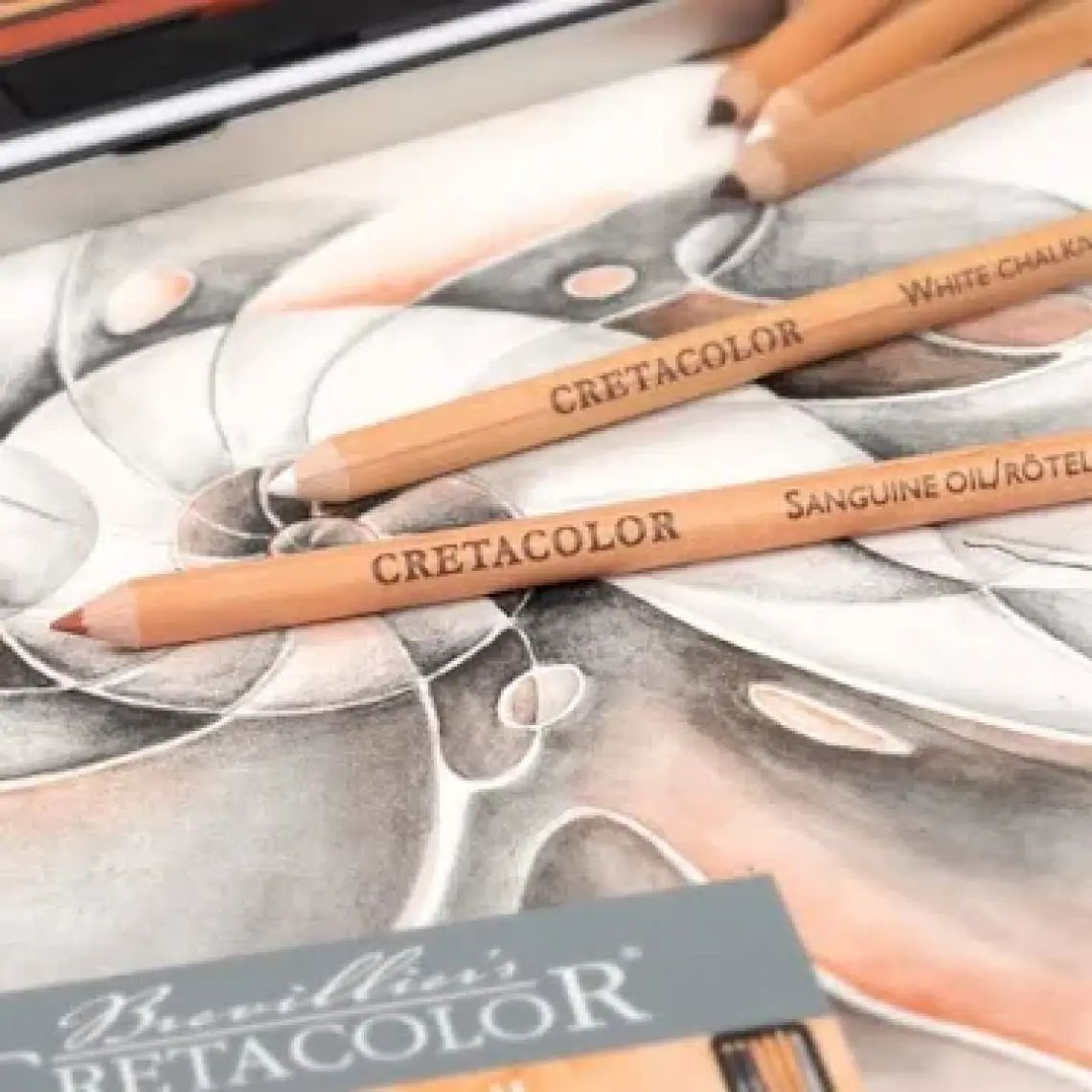 Cretacolor White Chalk Pastel Pencil Beyaz Füzen Kalem Medium
