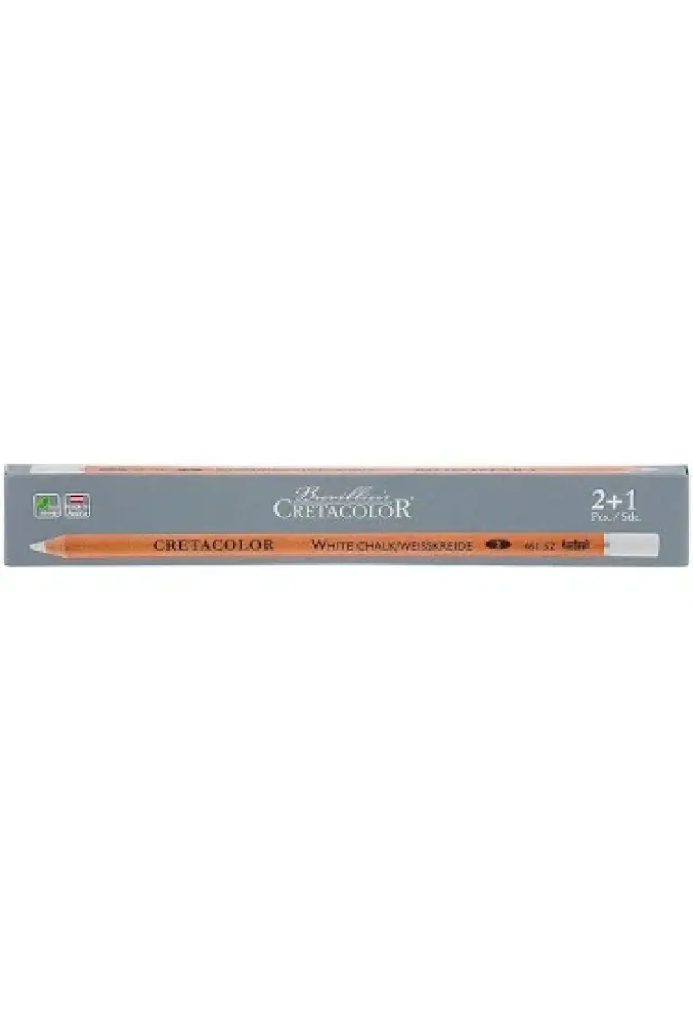 Cretacolor White Chalk Pastel Pencil Beyaz Füzen Kalem Medium