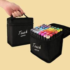 Touch Sketc 48 li çift Taraflı Marker Kalem Seti Çanta Siyah Model