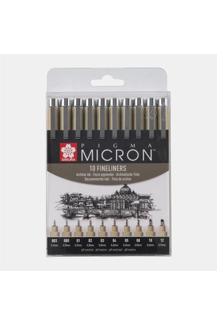 Sakura Pigma Micron Set Black 10'lu