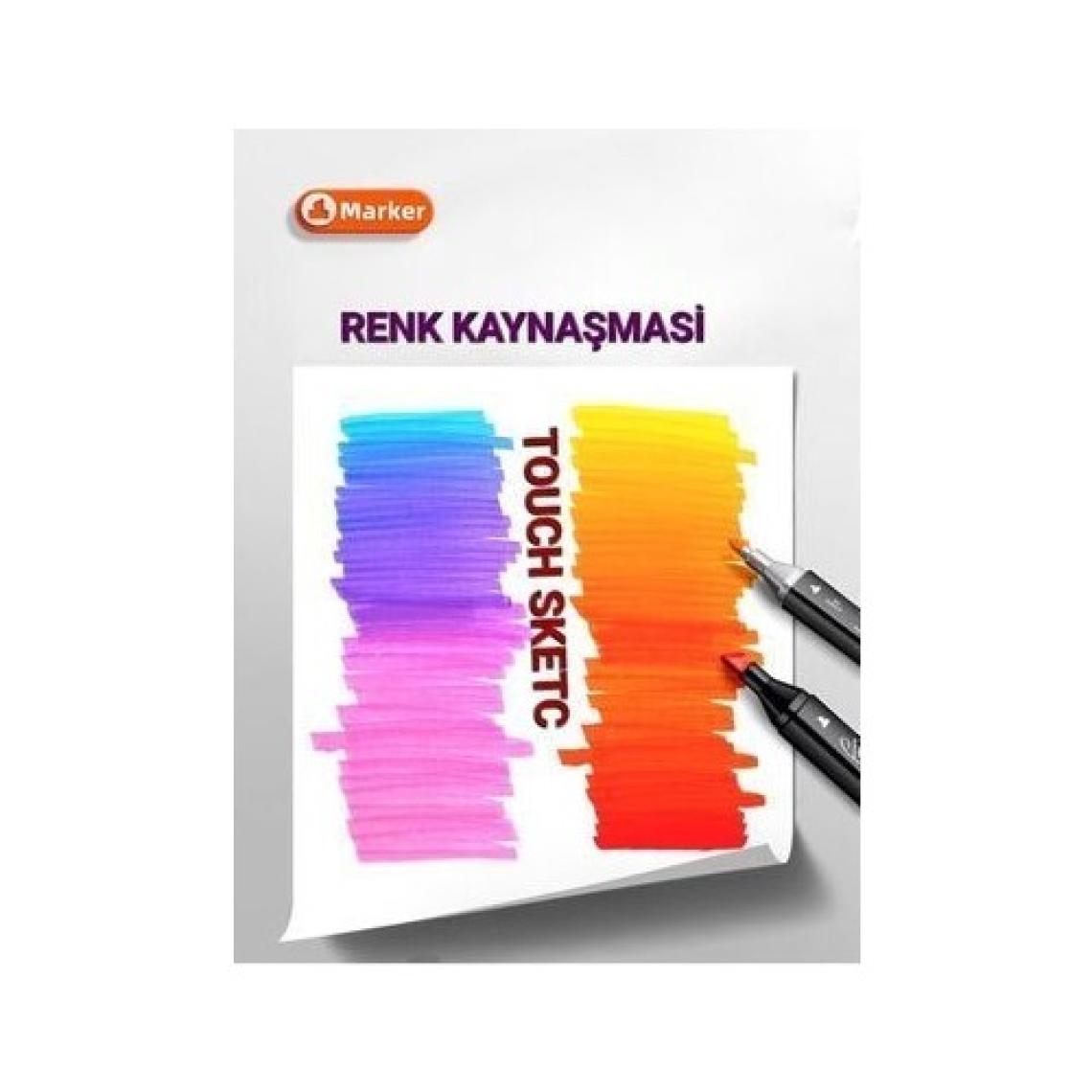 Touch Sketc 60 lı 'Çift Taraflı Marker Kalem Seti Çanta Siyah Model