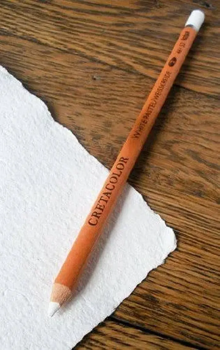 Cretacolor White Chalk Pastel Pencil Beyaz Füzen Kalem Soft