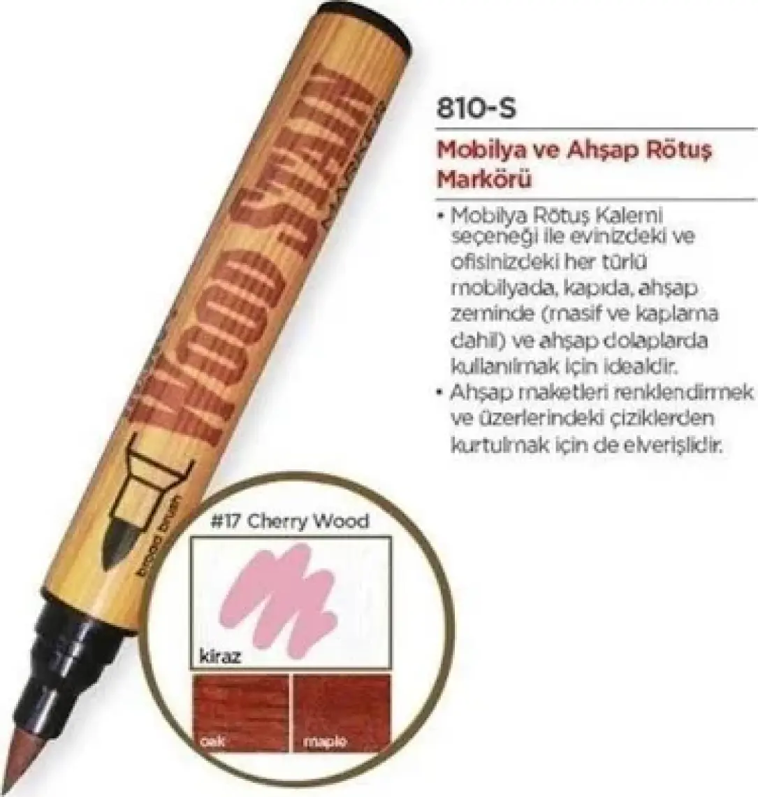 Marvy Wood Stain Marker Ahşap Rötuş Kalemi Cherry Wood