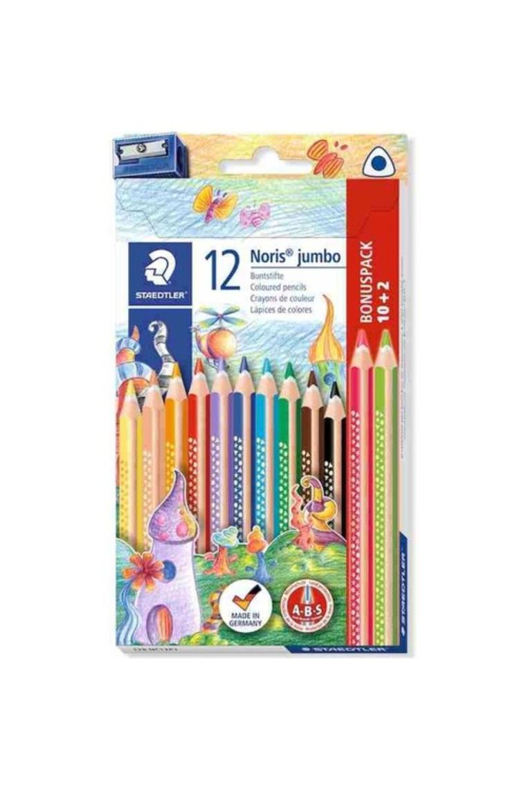 Noris Jumbo Üçgen Kuru Boya 12 Renk