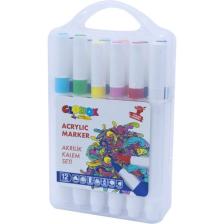 Globox Akrilik Marker Kalem Seti 12 Renk