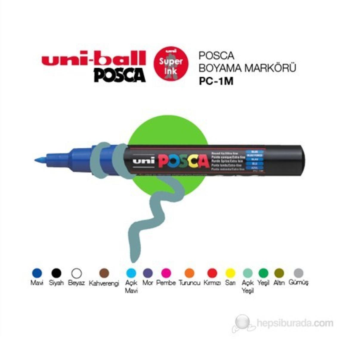 Uni-Ball Posca PC-1M 0.7 mm Kırmızı Boyama Markörü