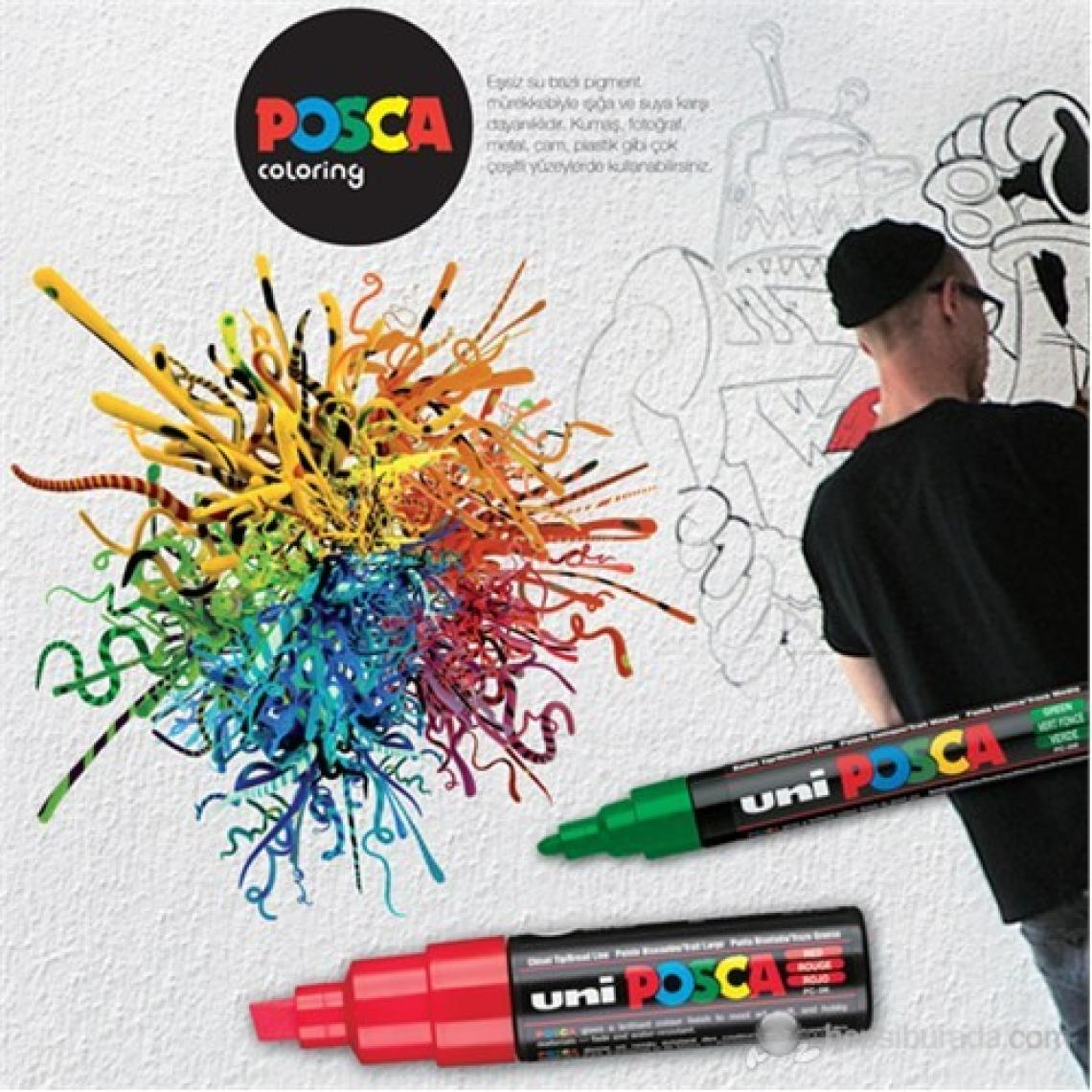 Uni-Ball Posca PC-1M 0.7 mm Kırmızı Boyama Markörü