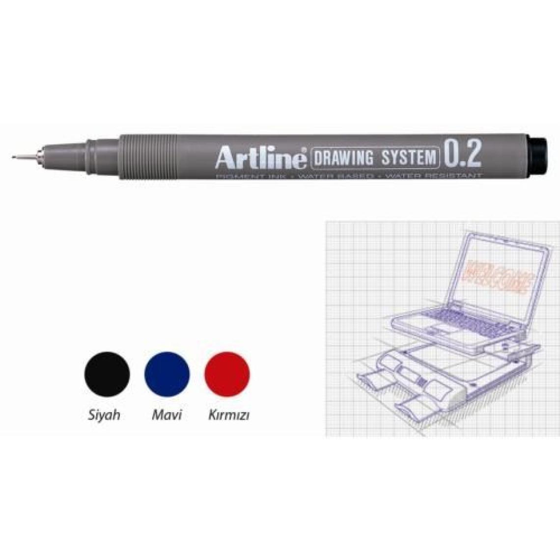 Artline 232 0.2 mm Mavi Teknik Çizim Kalemi