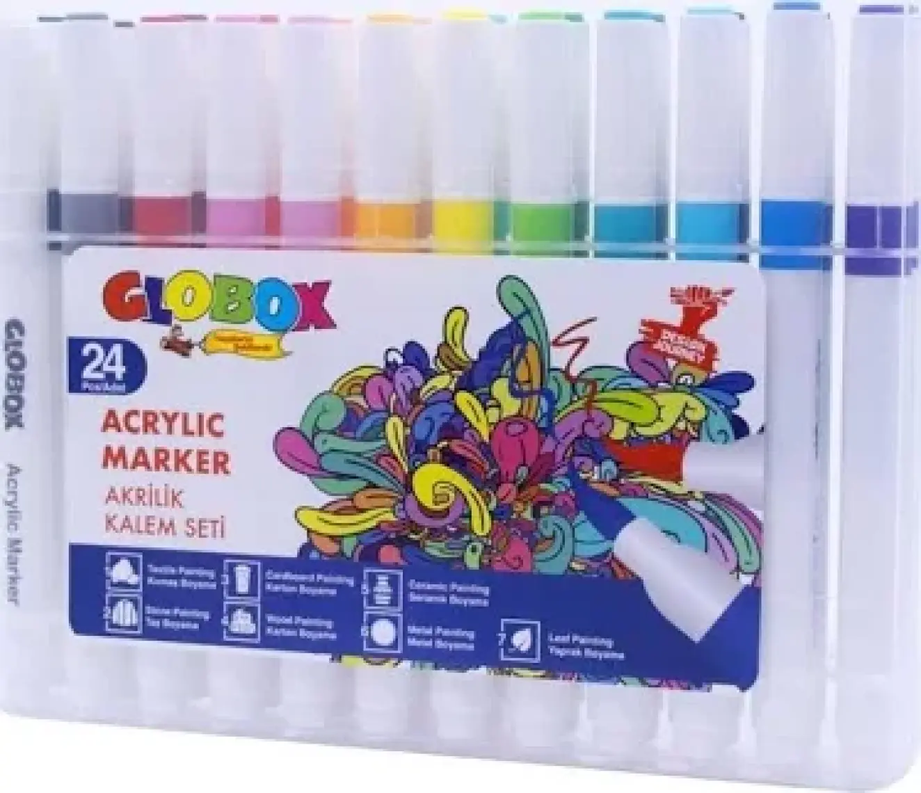 Globox Akrilik Marker Kalem Seti 24 Renk
