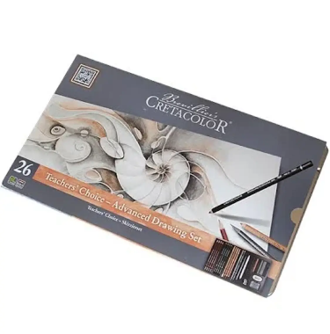 Cretacolor Teacher's Choice Drawing Set Metal Kutu 27 Profesyonel Grafit ve Çizim Seti