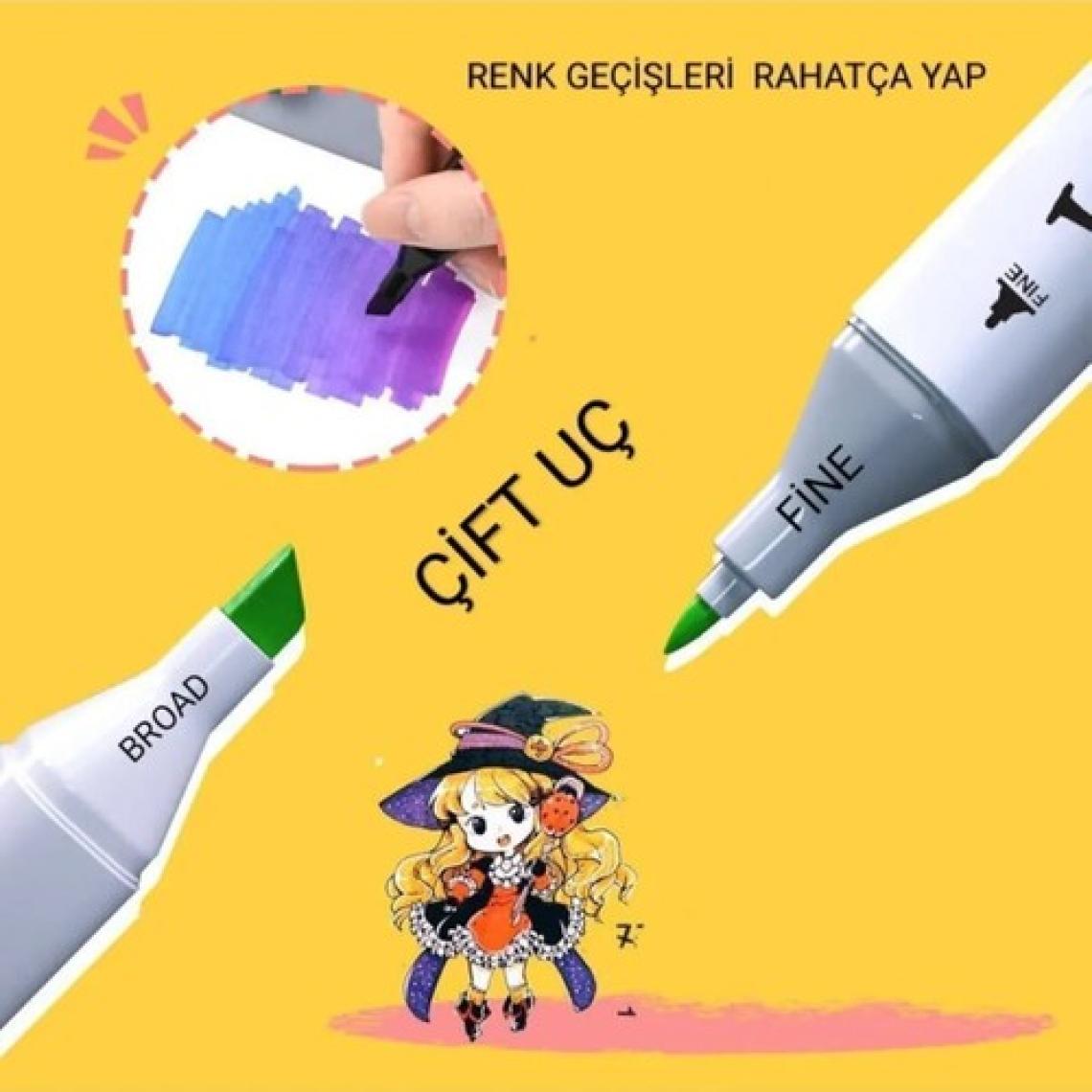 Touch Sketc 24'lü Çift Taraflı Marker Kalem Seti