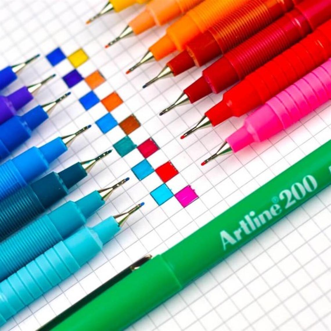 Artline 200 Fine Yazı ve Çizim Kalemi Soğuk Renkler 0.4 mm  4'lü