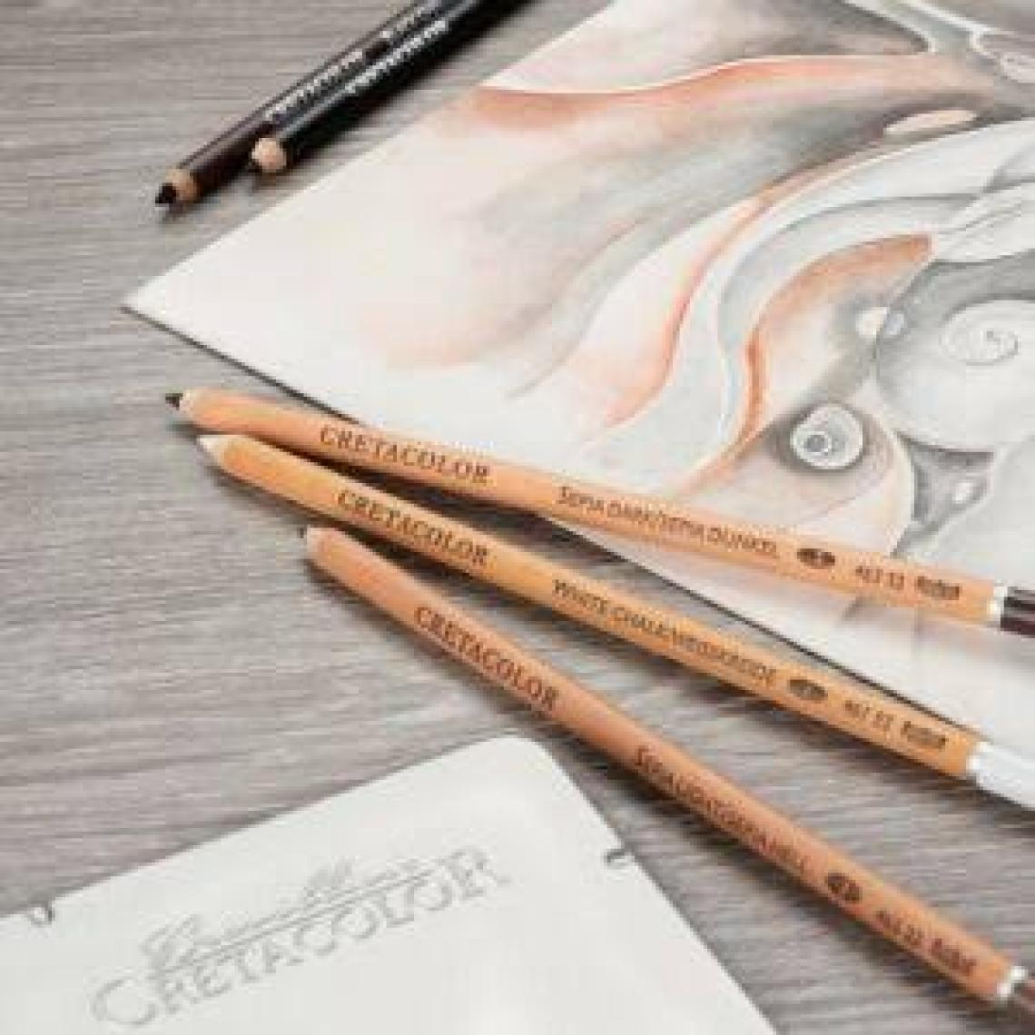 Cretacolor White Chalk Pastel Pencil Beyaz Füzen Kalem Soft
