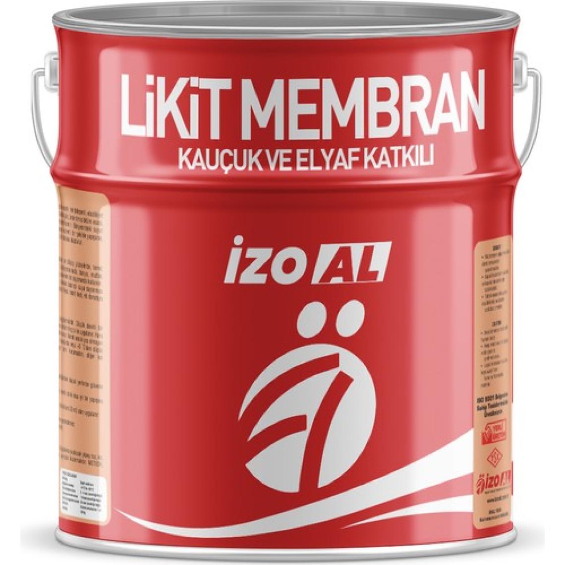 İZOAL 17 Lt Kauçuk ve Elyaf Katkılı Likit Membran UV Dayanımlı Teras Çatı Balkon Su Yalıtımı ve İzolasyonu