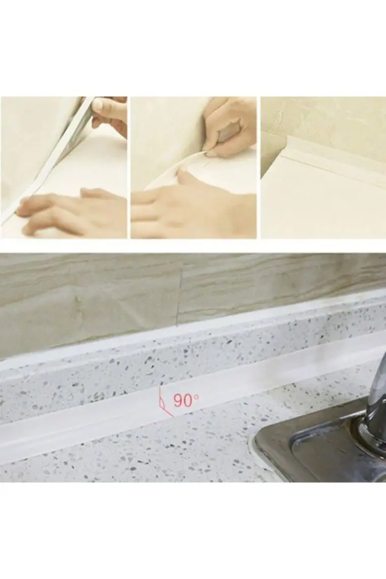 Anka Shop 3.2 Metre Su Sızdırmaz Bant Mutfak Lavabo Pencere Duvar Bandı Su Geçirmez Damla Önleyici Köşe Bandı