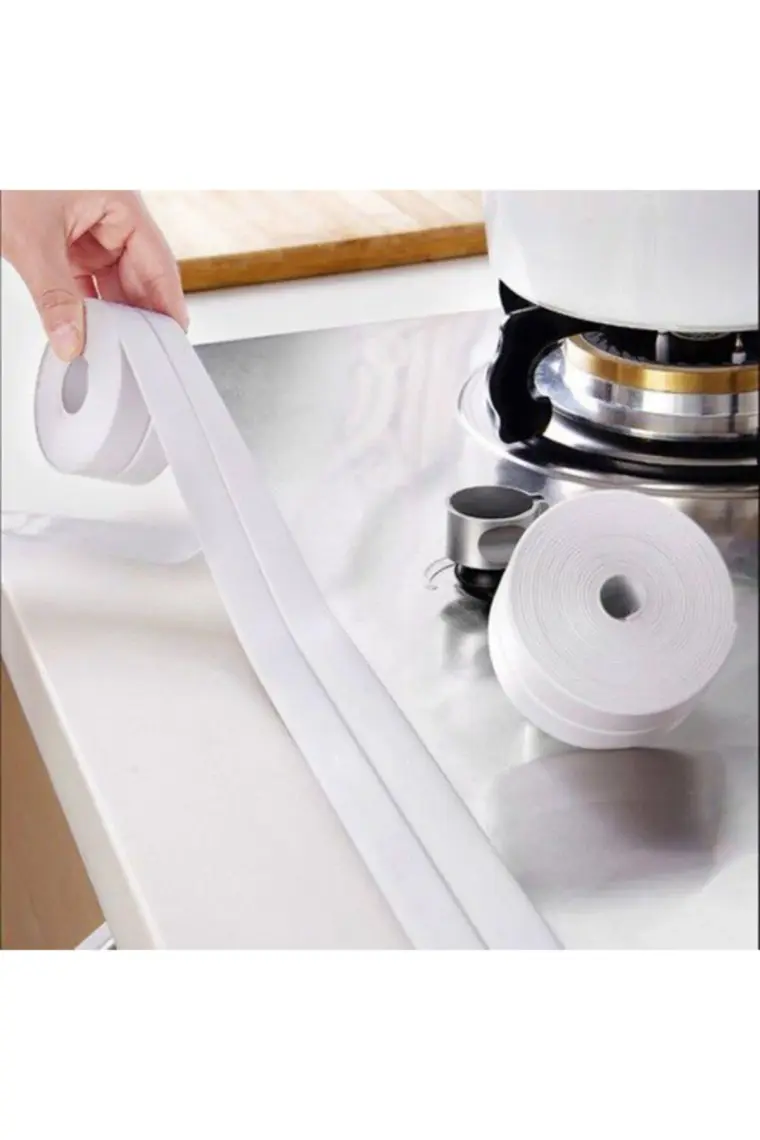 Anka Shop 3.2 Metre Su Sızdırmaz Bant Mutfak Lavabo Pencere Duvar Bandı Su Geçirmez Damla Önleyici Köşe Bandı