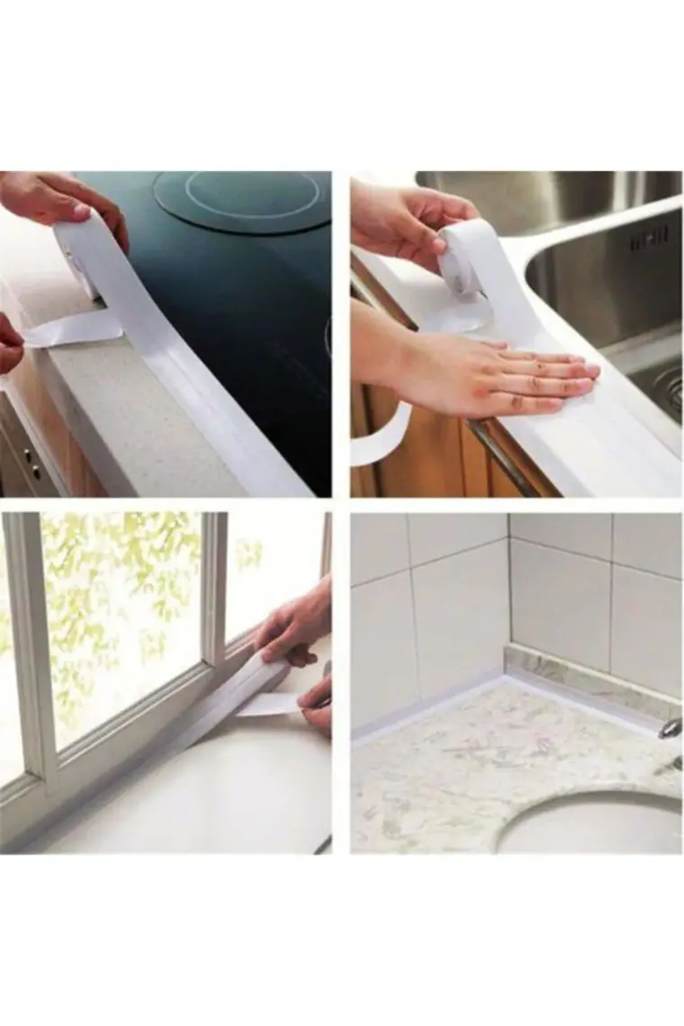 Anka Shop 3.2 Metre Su Sızdırmaz Bant Mutfak Lavabo Pencere Duvar Bandı Su Geçirmez Damla Önleyici Köşe Bandı