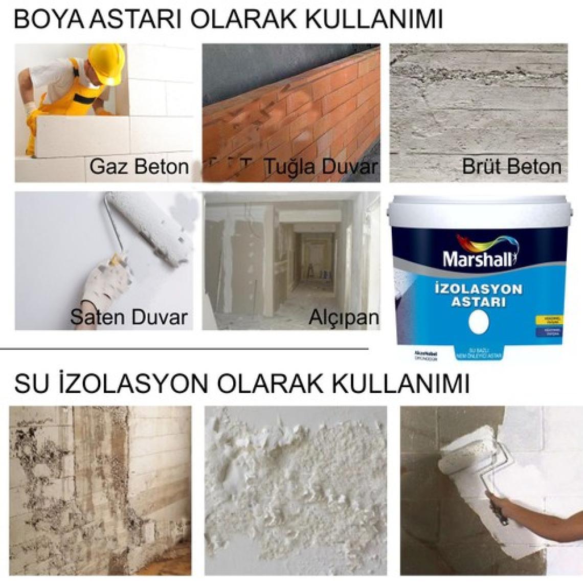Marshall İzolasyon Astarı Sutut Su Yalıtım Malzeme 7,5 lt