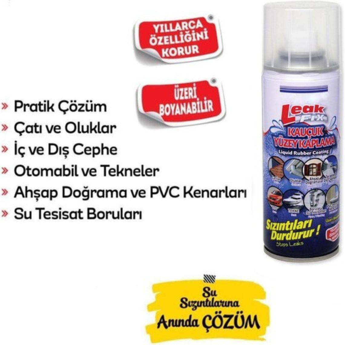 Nzb Su Geçirmez Sızdırmaz Sızıntı Önleyici Kauçuk Kaplama Izolasyon Yalıtım Şeffaf Sprey 200 Ml