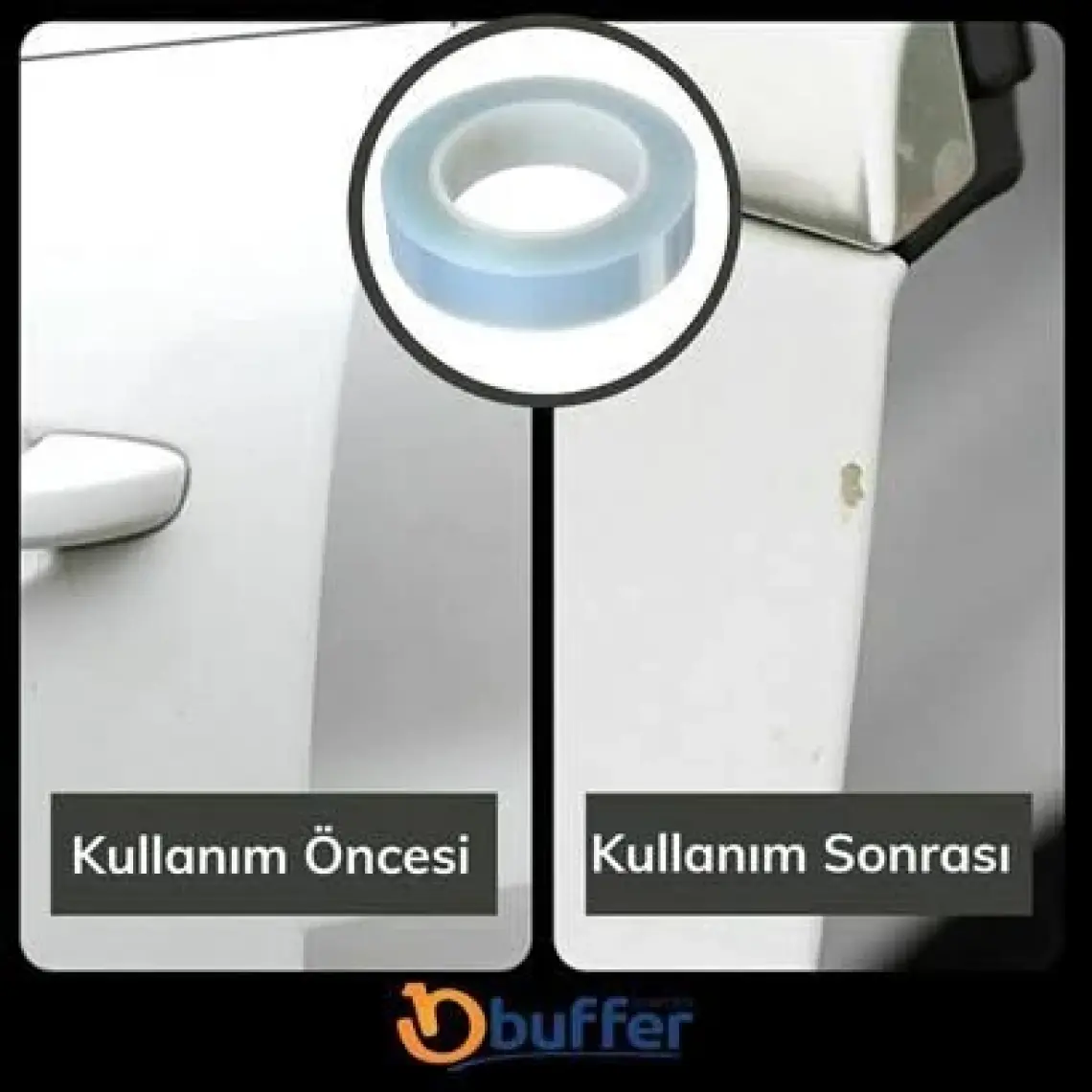Real West Şeffaf Su Geçirmeyen Dayanıklı Kolay Yapışan Çizilmeye Dayanıklı Oto Darbe Koruyucu Bant