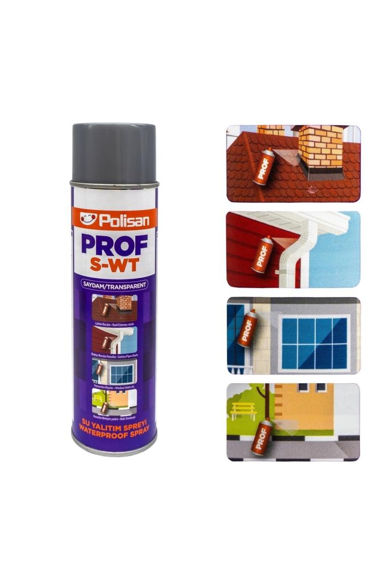 Polisan Prof Şeffaf Su Yalıtım Spreyi (S-WT) 500 ml